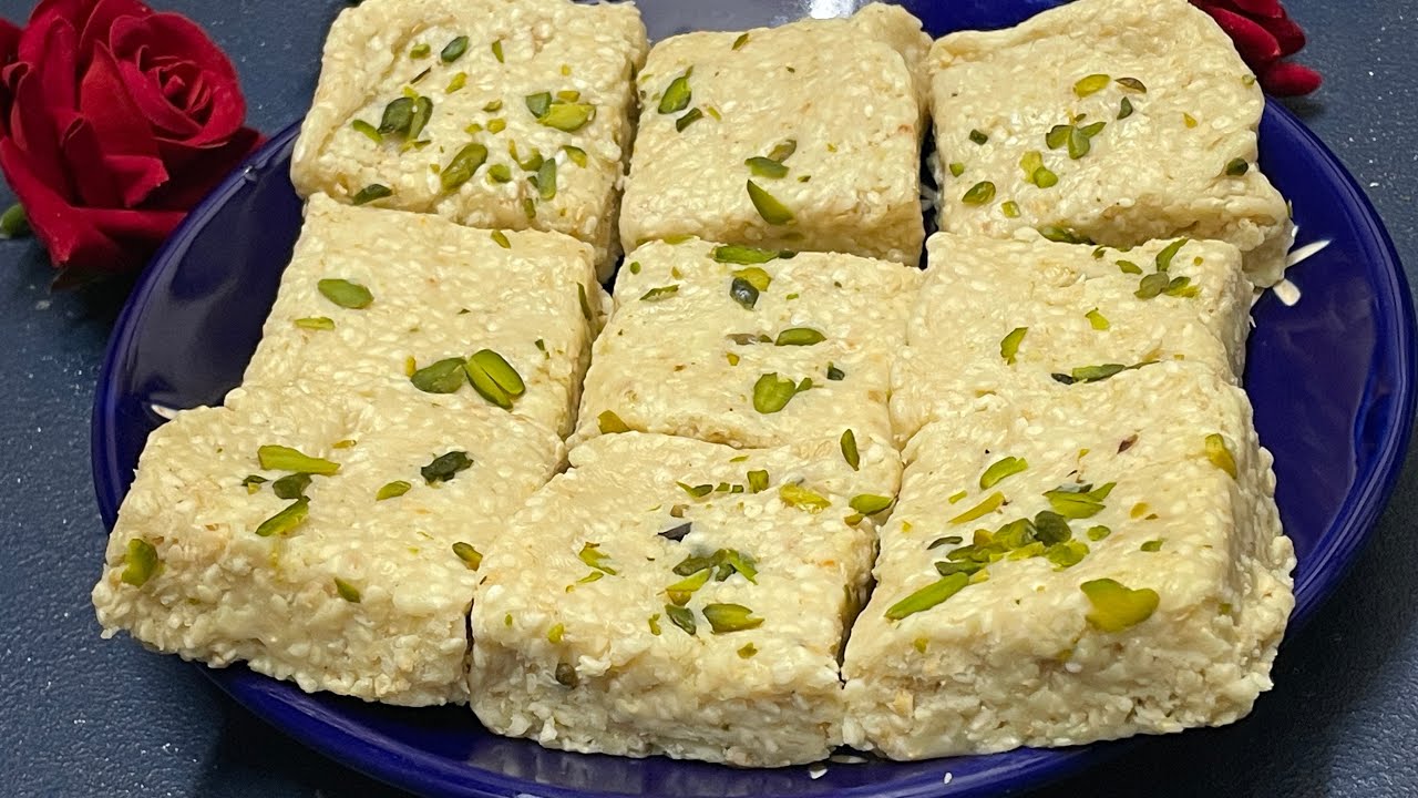सिर्फ़ 10 मिनट में तिल की बर्फ़ी बनाने का बिलकुल आसान तरीक़ा Til ki Barfi, Winter Special Recipe