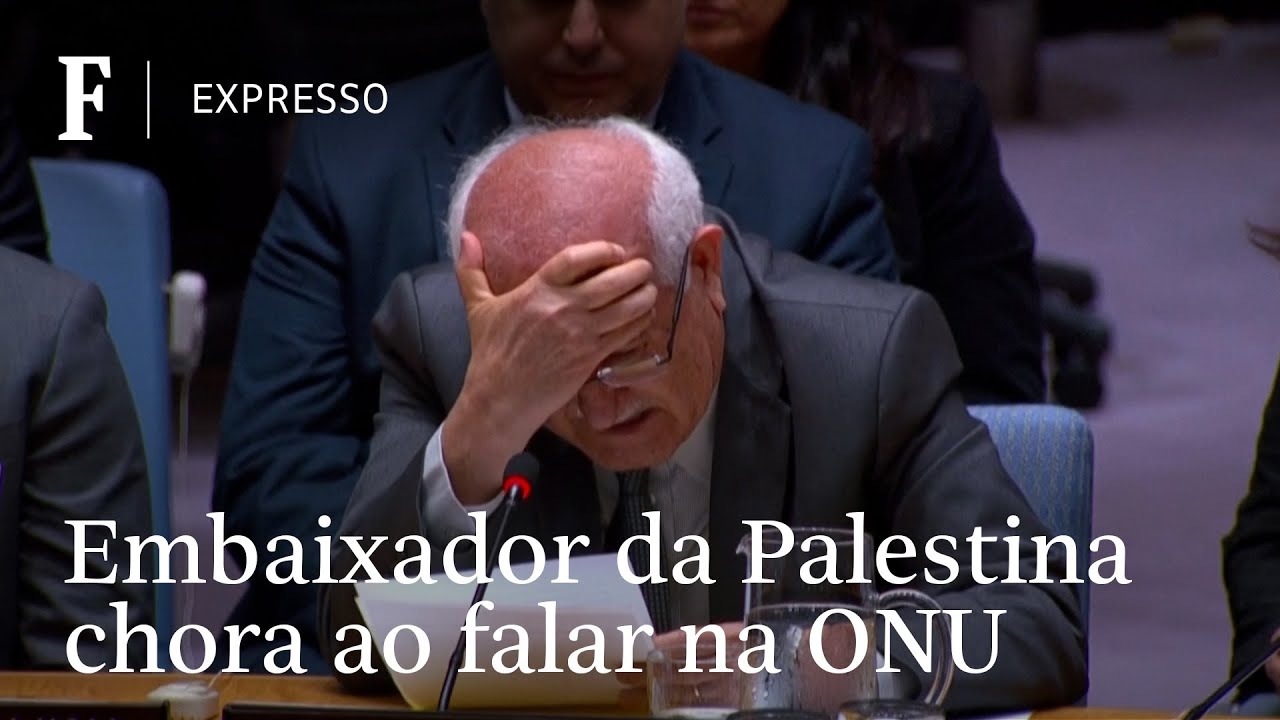 Embaixador da Palestina chora ao falar sobre morte de crianças em Gaza