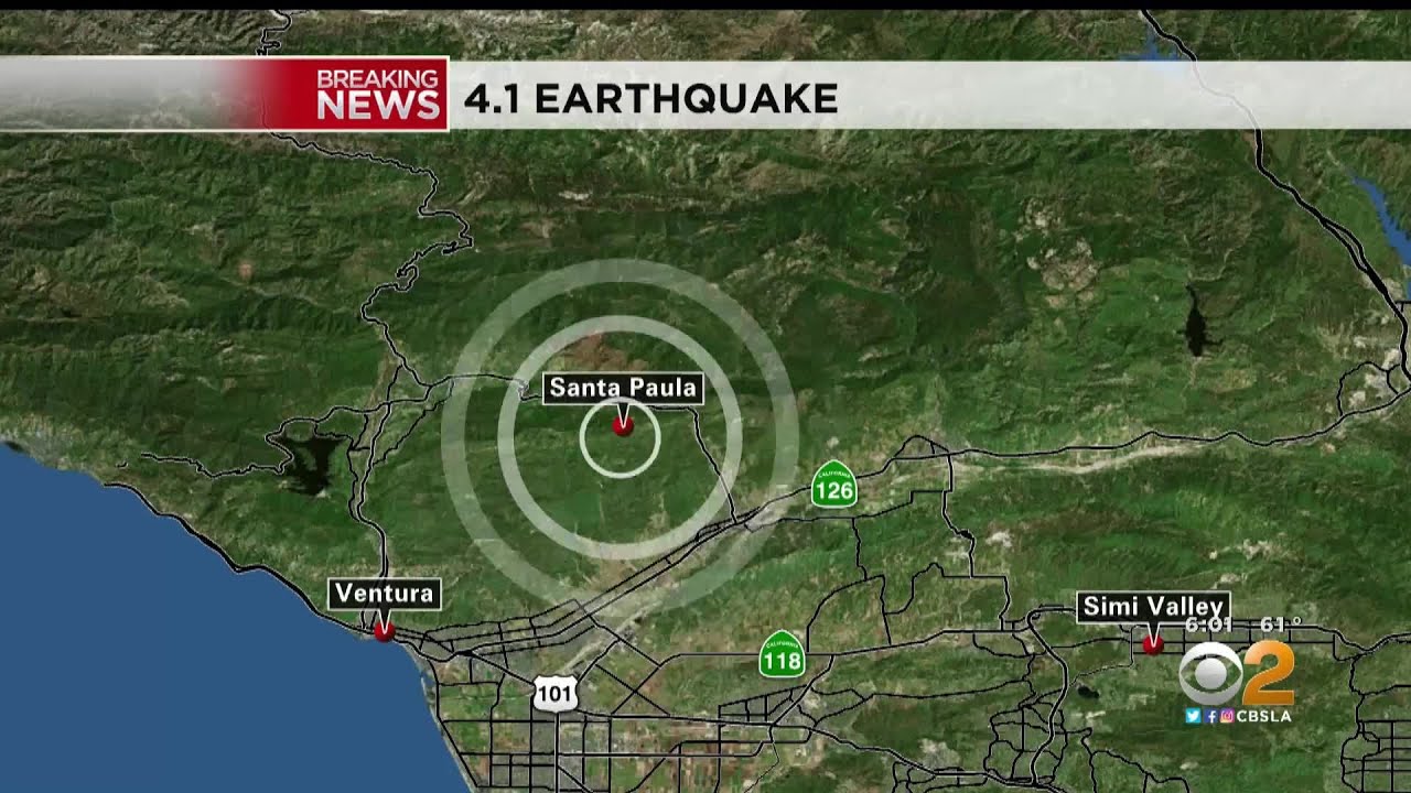 4.1 Magnitude Earthquake Strikes Down In Santa Paula