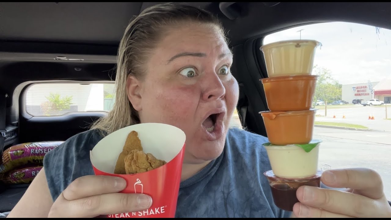 Steak N Shake Mukbang (пробуем все соусы)