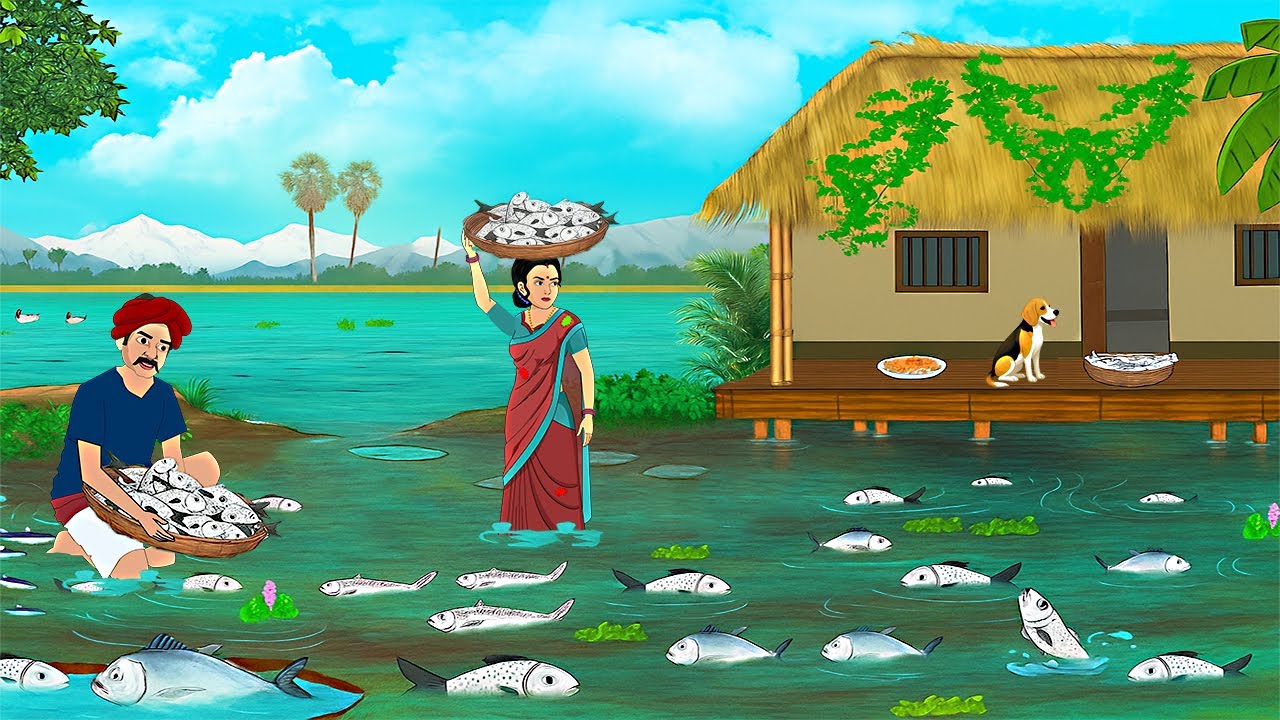 गरीब मछुआरे का भाग्य | Hindi Kahani | Moral Story | Hindi Story | cartoon story | Kahani