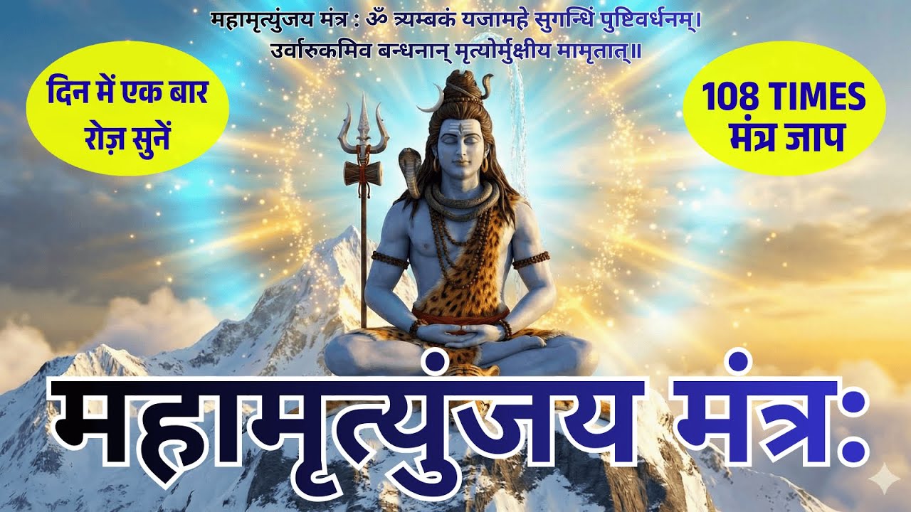 Mahamrityunjaya Mantra | ॐ त्र्यम्बकं यजामहे | Lord Shiva Protection Mantra