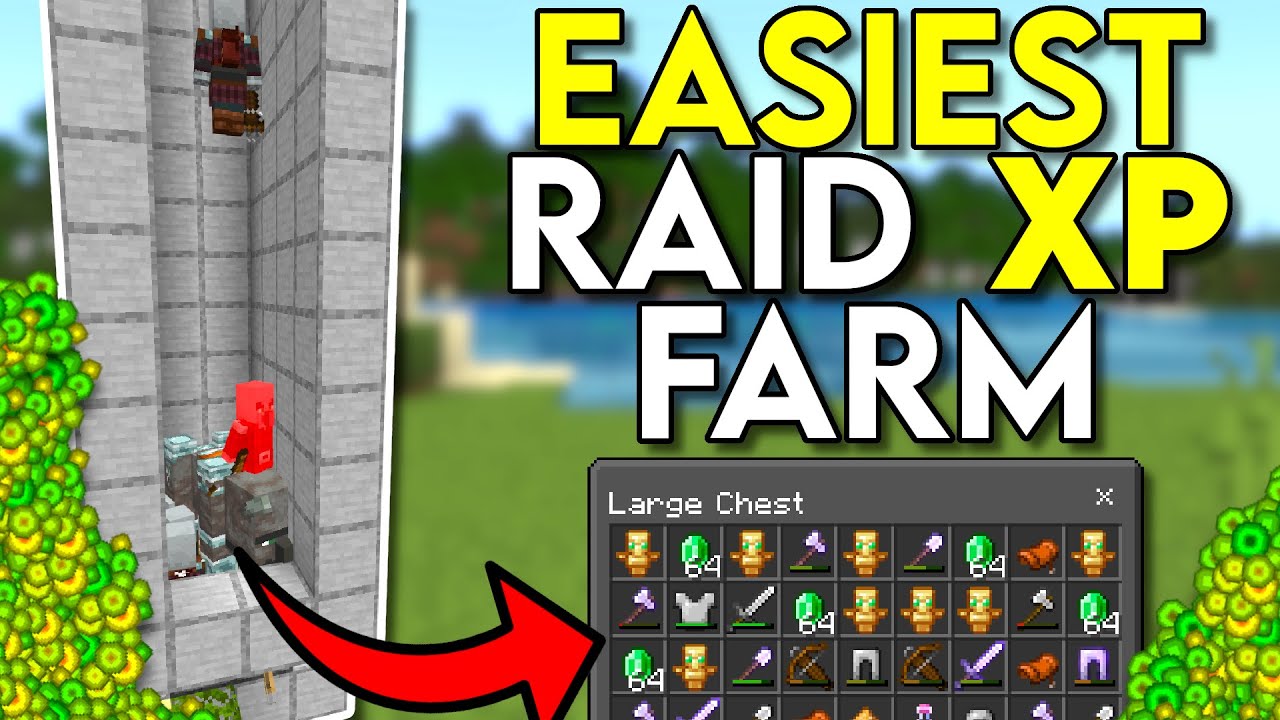 Easiest BEST Raid XP Farm For Minecraft Bedrock 1.20!
