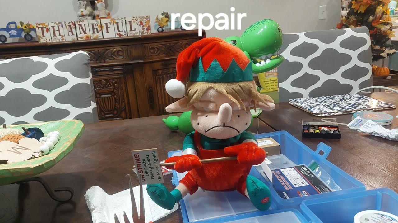 Gemmy elf on strike repair 