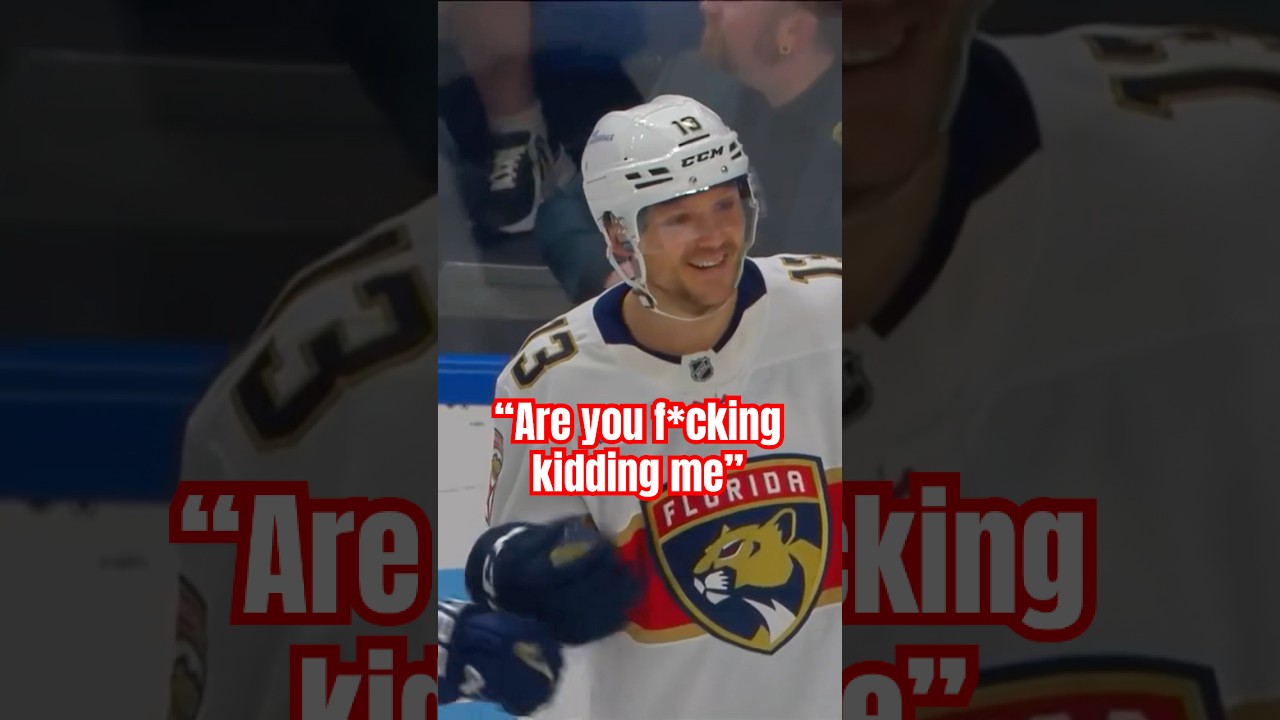 Reino&rsquo;s reaction to Barkov&rsquo;s no-look assist 😅😅