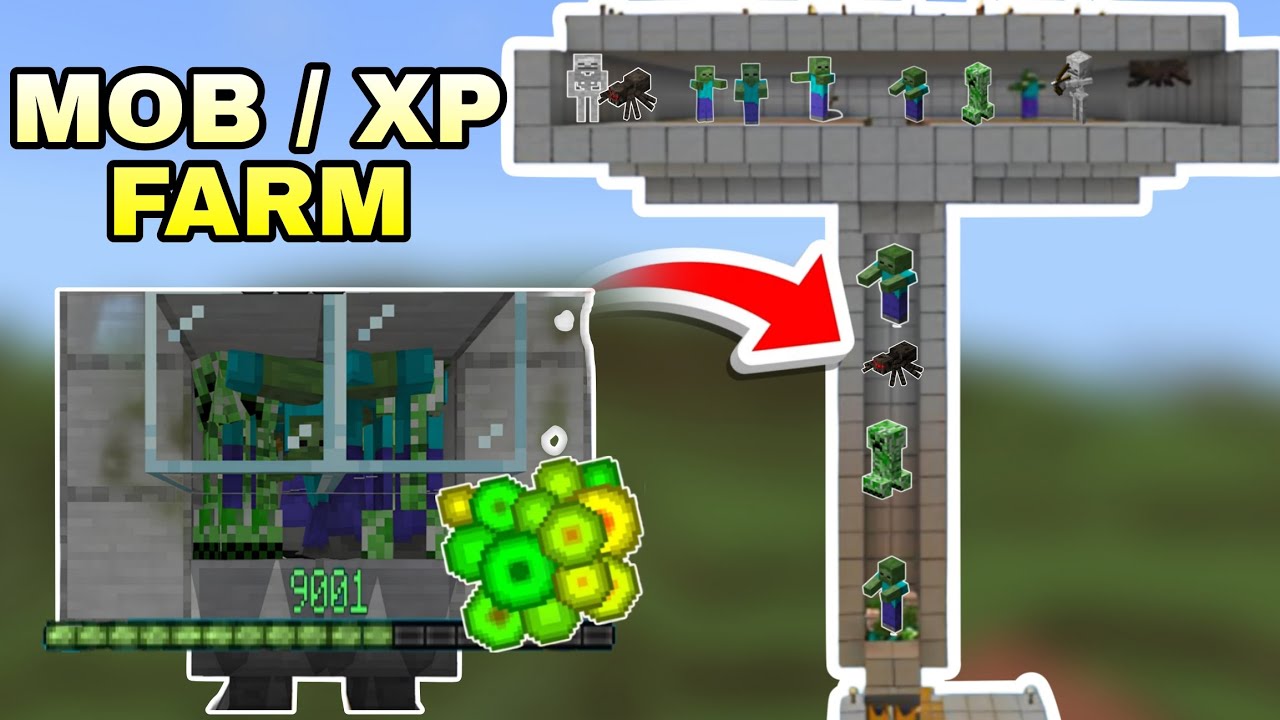 Minecraft Mob And Xpfarm | Minecraft xp farm |Minecraft java bedrock