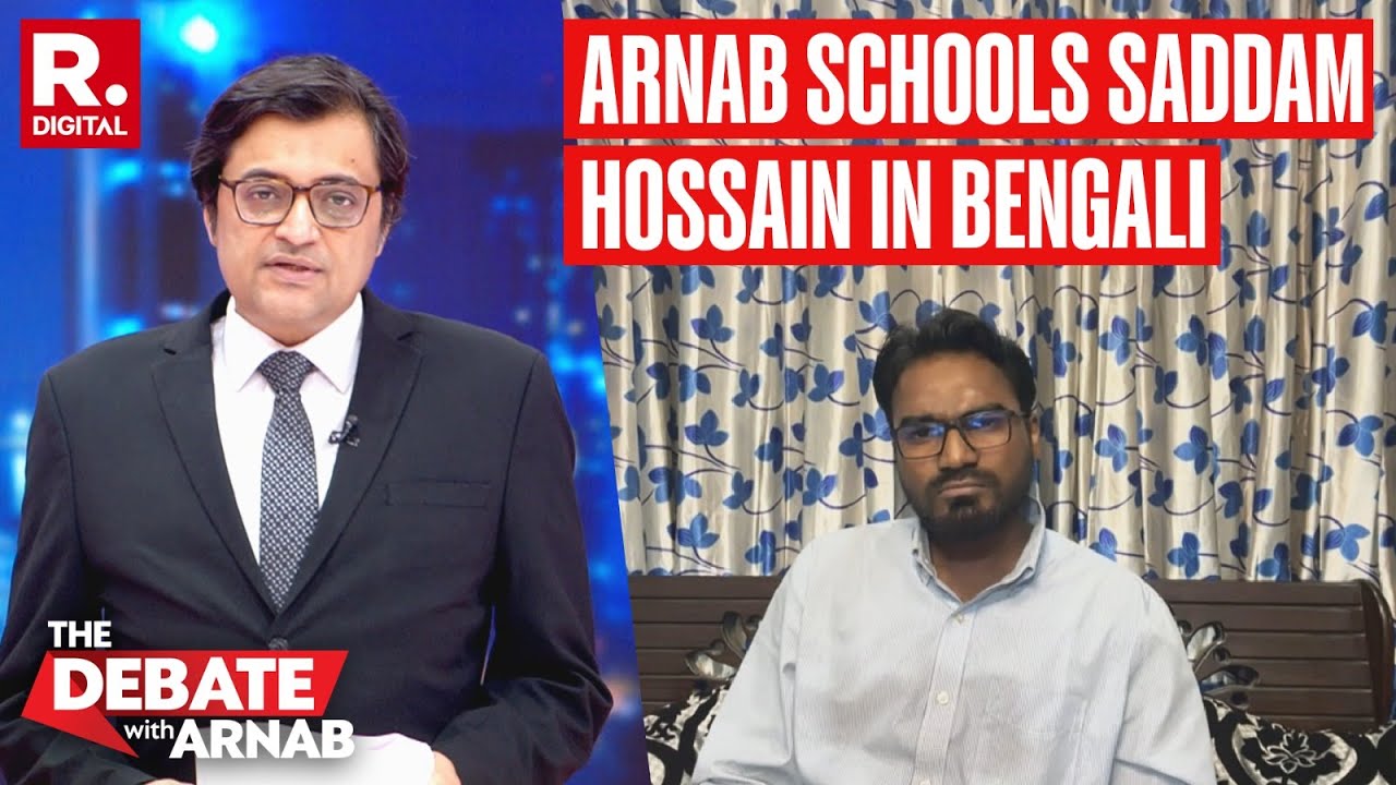 Arnab schools Saddam Hossain in Bengali, says ‘don’t make it muslim and non-muslim debate`