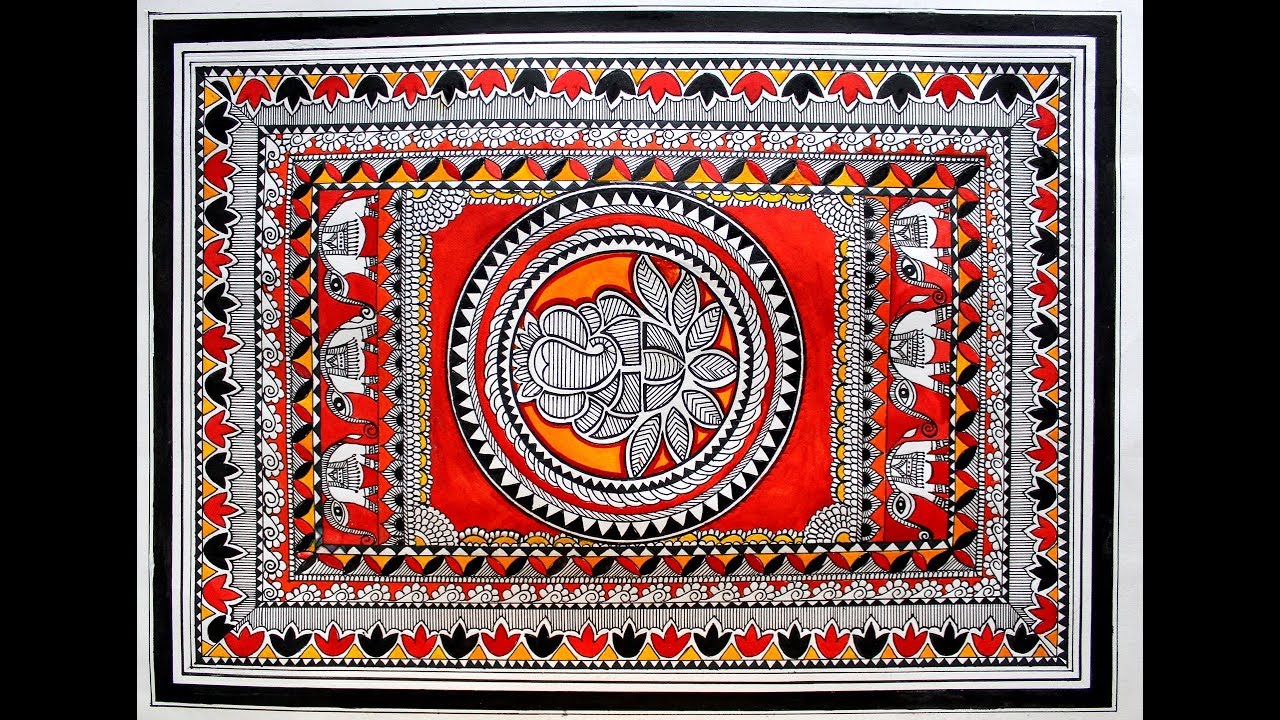 LORD GANESHA MADHUBANI PAINTING