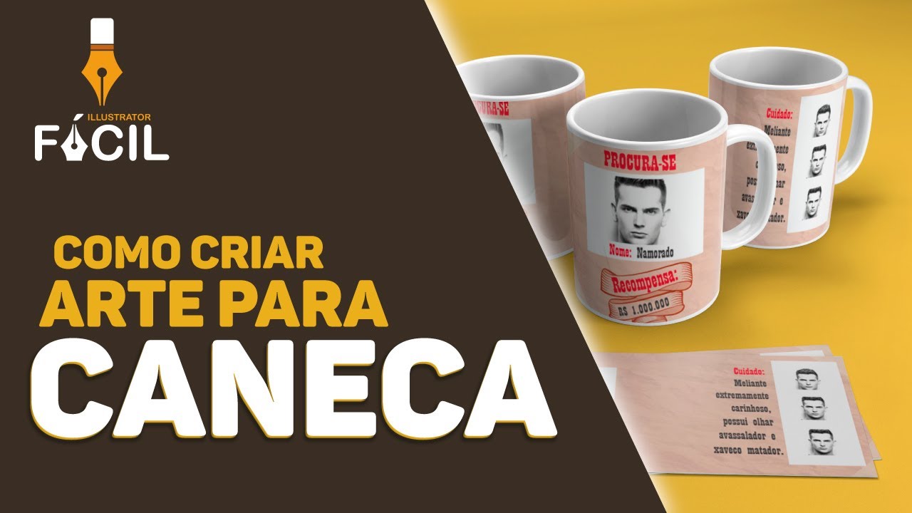 Como criar arte para caneca!