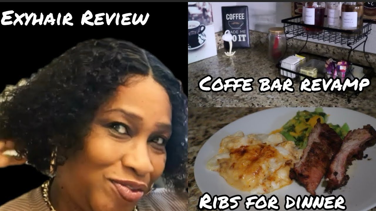 Bob Wig Install Tutorial Featuring EXYHAIR * Coffee Bar Revamp * BBQ For Dinner