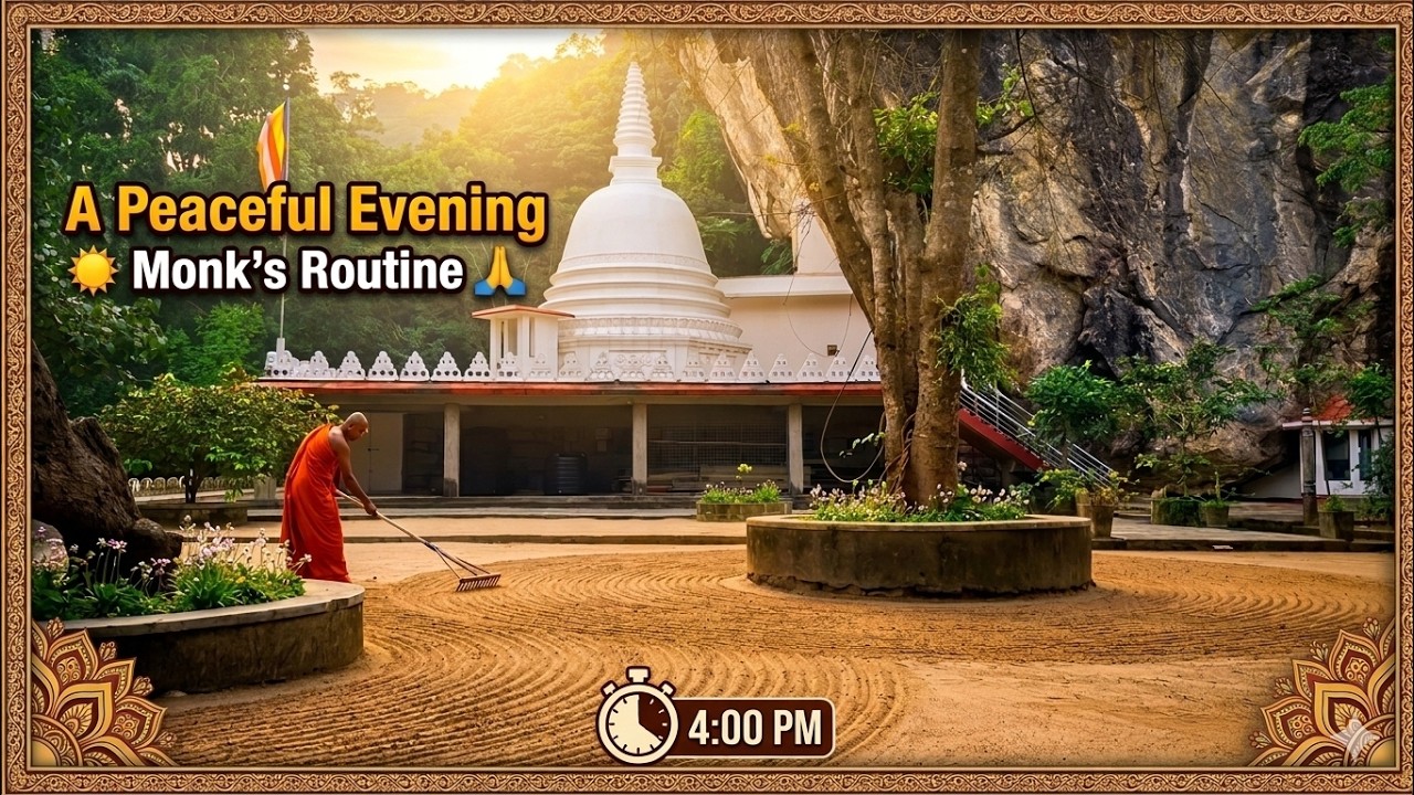 A peaceful Evening Monk's Routine