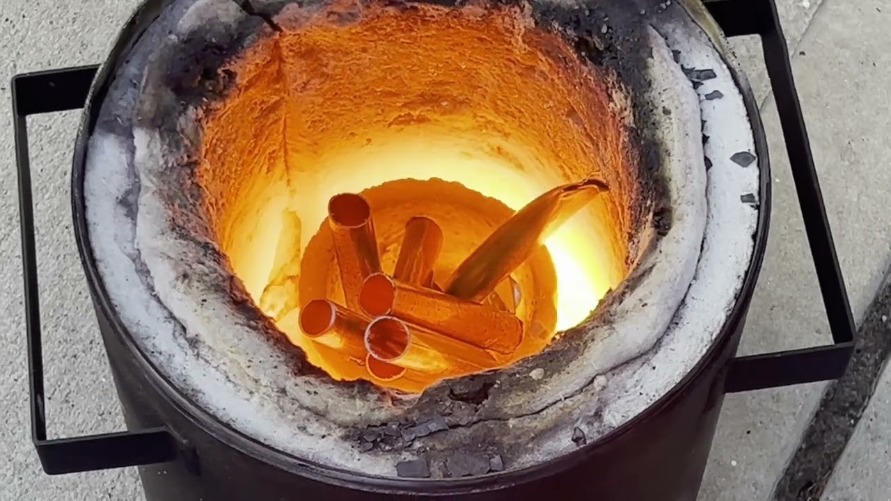 Scrap Copper Recovered from Central AC Replacement Project Salvaged Into Solid Ingot Bar