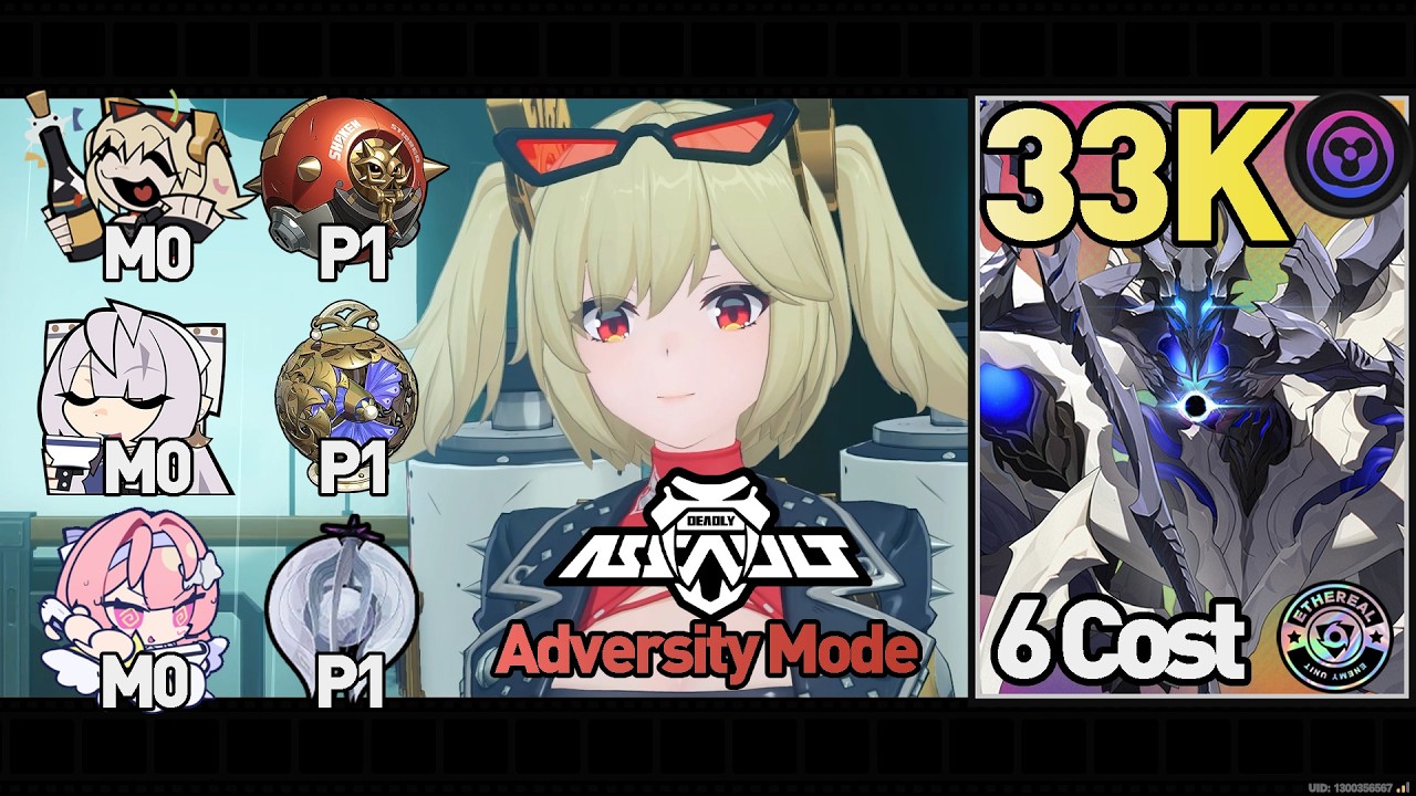 DA Adversity Mode 3-Star | 6 Cost M0P1 Burnice Velina Remielle vs Integrated Girtablullu 32.9k pts
