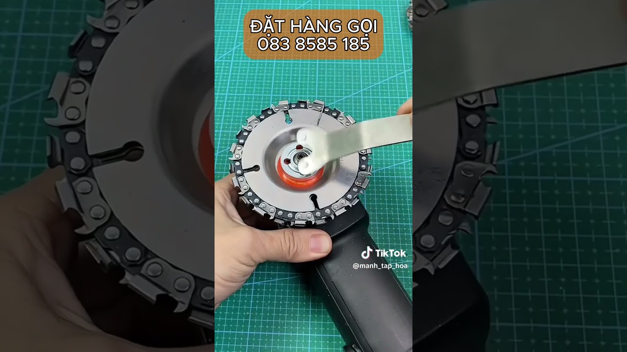 Đĩa cắt tròn bằng cưa xích chuyên dùng để cưa cắt gỗ lắp máy cắt cầm tay