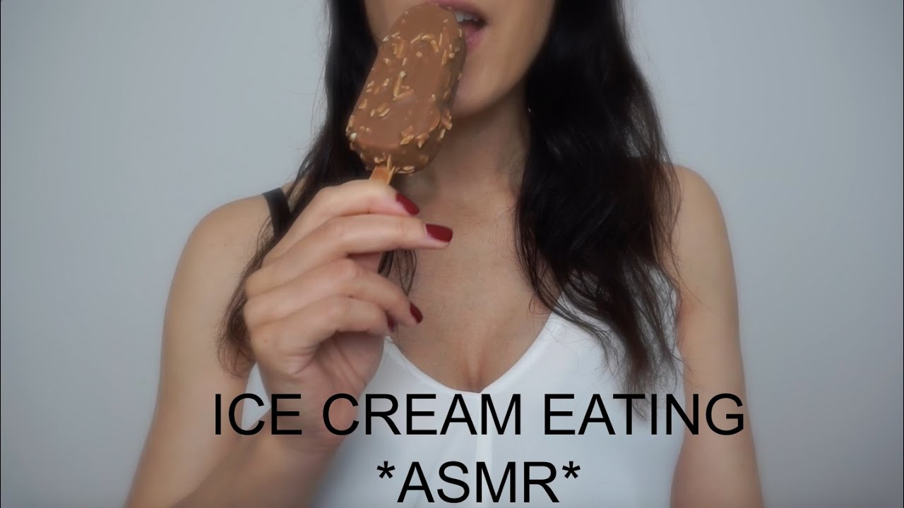 ASMR Essgeräusche Eis / Ice Cream Sounds & Talking German [ SOFT SPOKEN * SANFTE STIMME ]