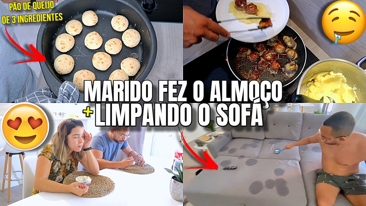 ALMOÇO DE DOMINGO, PÃO DE QUEIJO FÁCIL, LIMPANDO O SOFÁ e muito mais ♥ - Bruna Paula