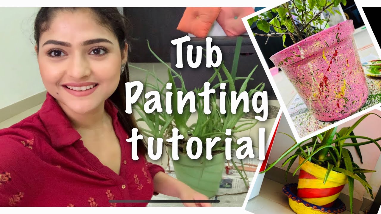 Tub Painting Tutorial | lockdown Diaries | Creativity | Aindrila Sharma | childhood memories |