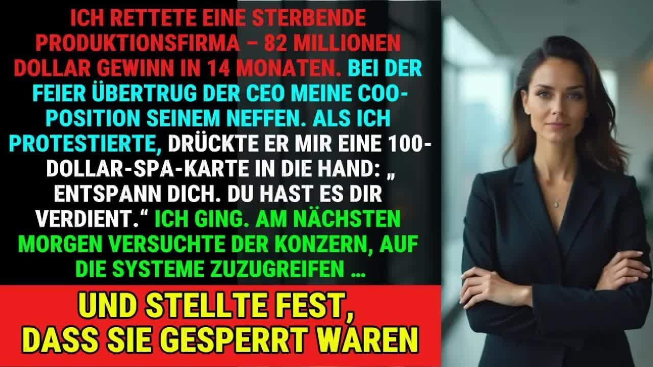 Ich Rettete Die Firma Vor Der Pleite — Sie Ersetzten Mich Durch Den Cousin Des Chefs  Fehler