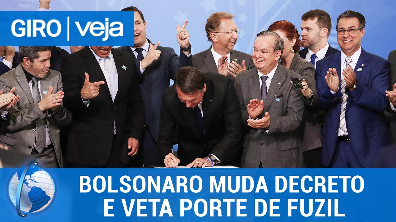 Giro Veja: Bolsonaro muda decreto e veta porte de fuzil para cidad&atilde;o comum