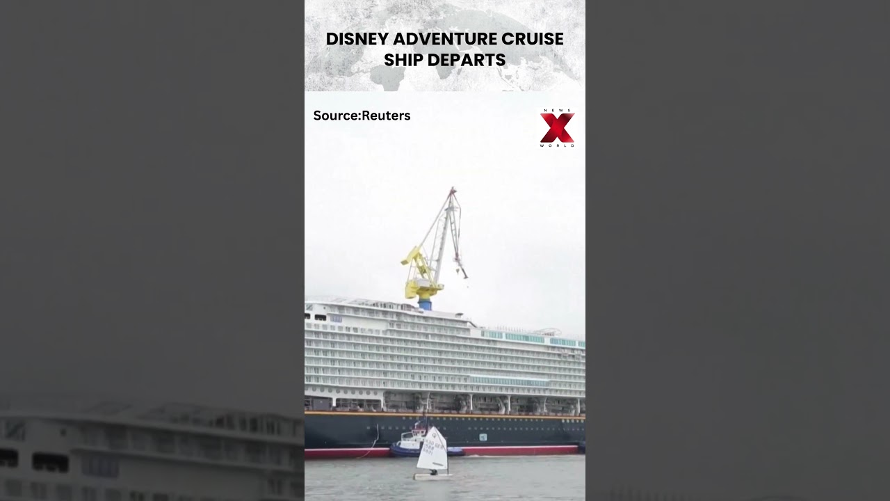 #disney Adventure #cruiseship Leaves #german #dockyard | NewsX World | #viralshorts #disneyshorts
