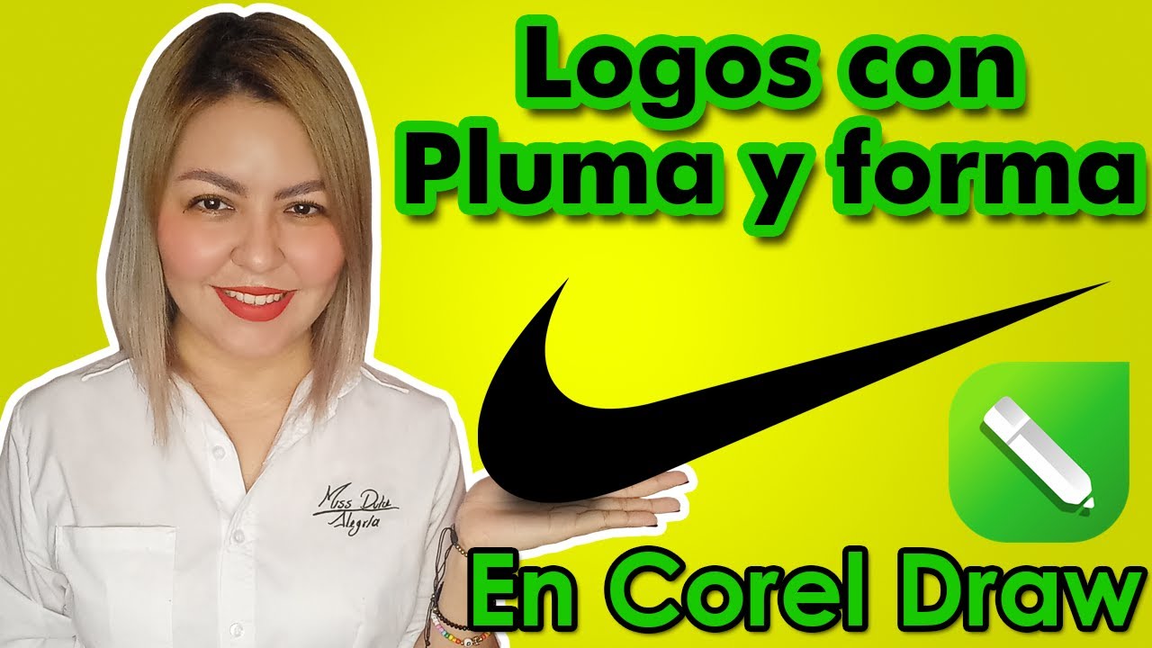 logo Nike en Corel Draw con Pluma y herramienta Forma