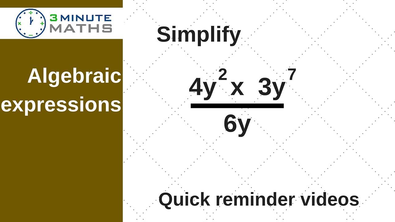 Indices - simplify with a fraction - GCSE level 3