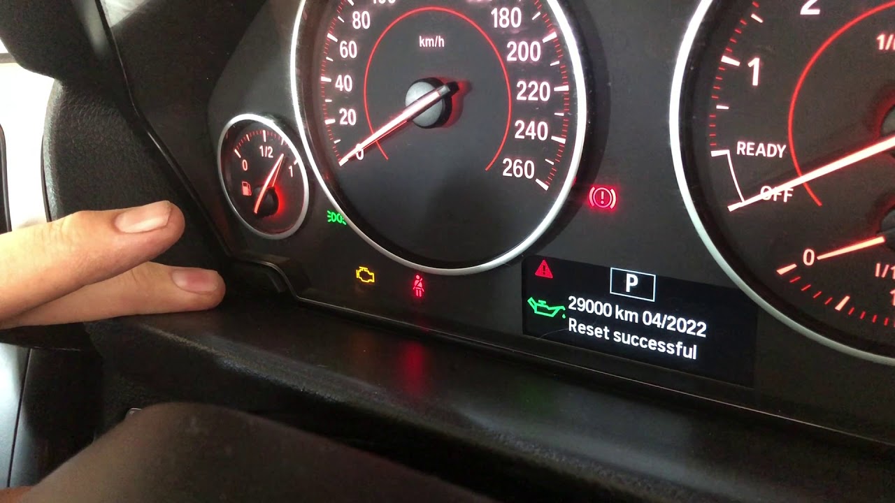 BMW F30 сбросил индикатор интервала замены масла после замены масла. F31 F32 2012 2013 2014 2015 ...
