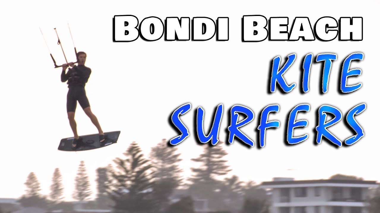 Kite Surfers go airborne after southerly change hits Sydney, NSW