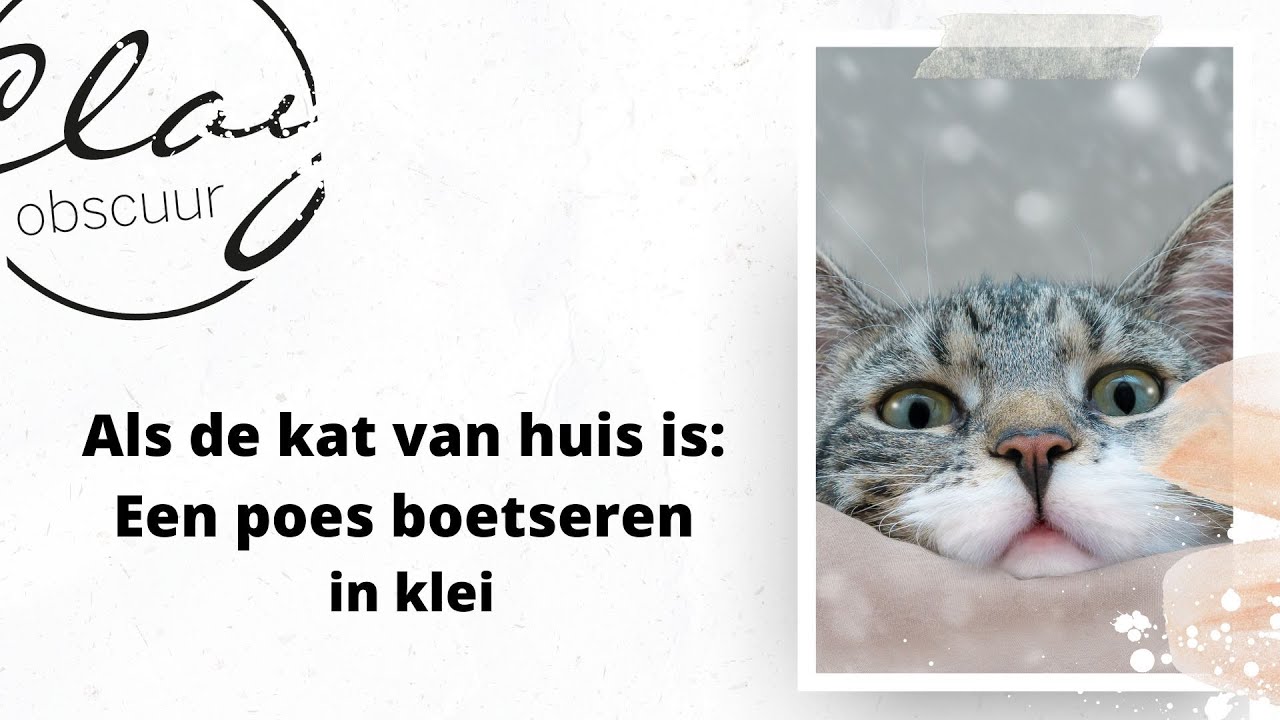 Als de kat van huis is....: Een poes in klei