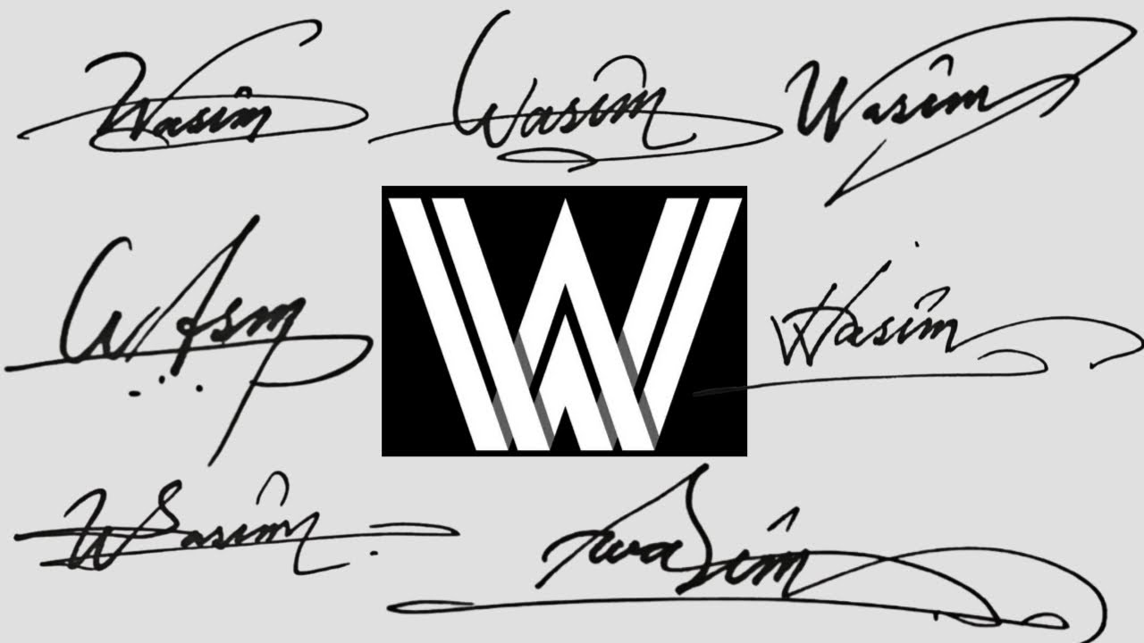 ✔️ W Signature | How to Create W Signature | Wasim Signature style | Customer signature W