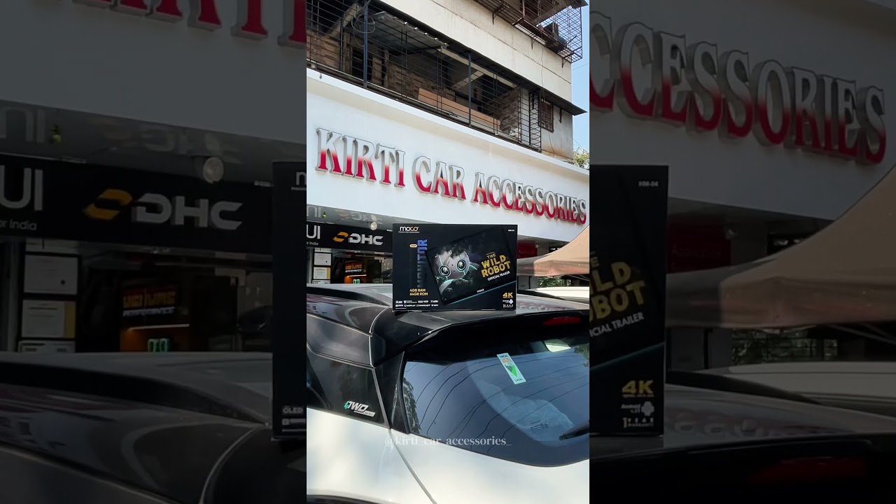 Tata Harrier Ev with Rear Headrest Screen by MOCO | Kirti Car Accessories