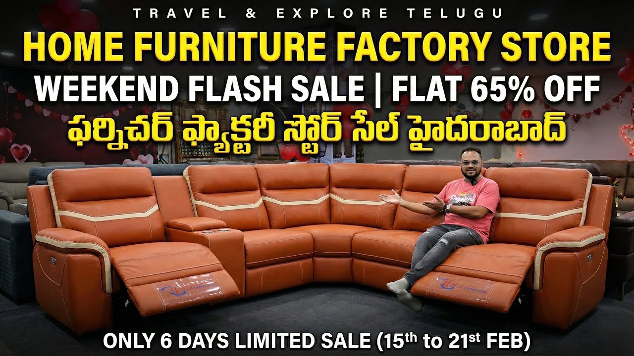 Flat 65% OFF on Home Furniture | Hyderabad Premium Sofas Factory Store | Discounts Sofas, Cots