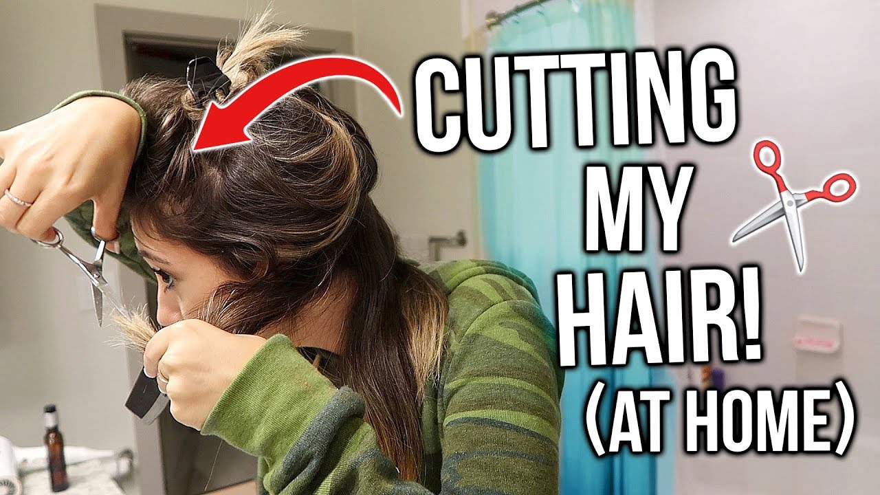I CUT MY HAIR AT HOME! (idk what I'm doing lol)