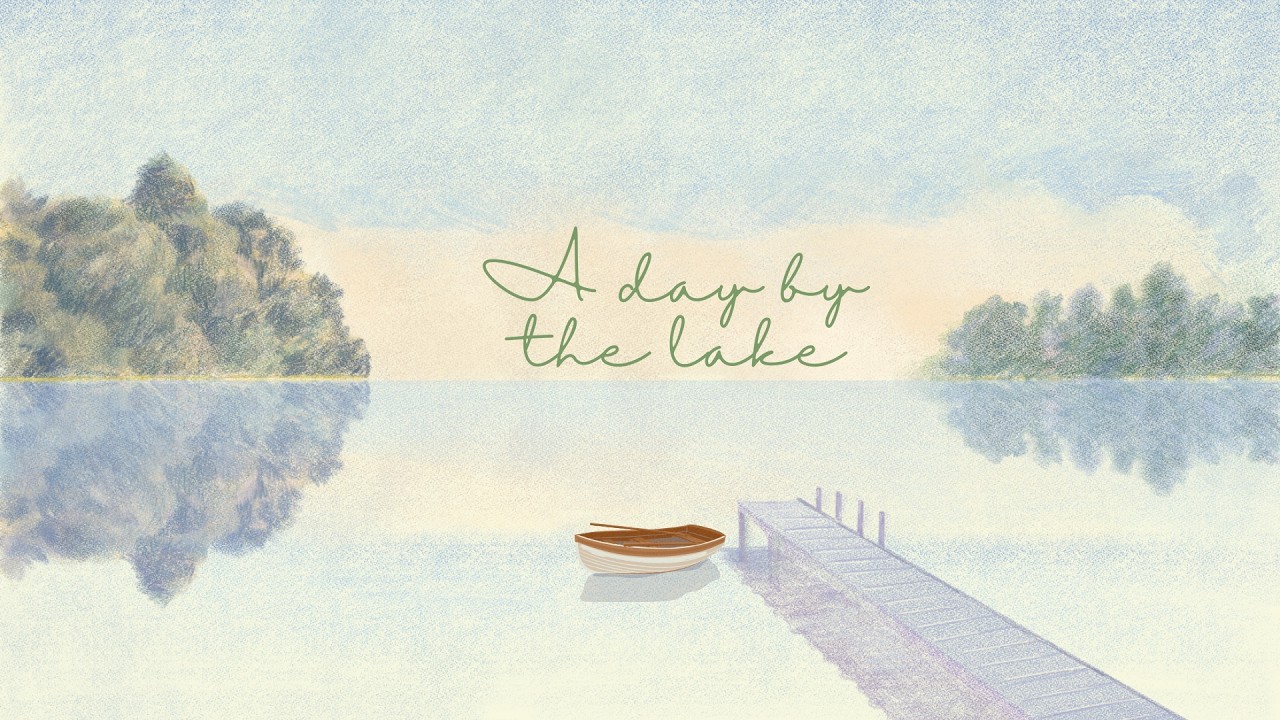 A Day by the Lake 🌊 | Calm Art Vlog | Relaxing Painting & Nature 