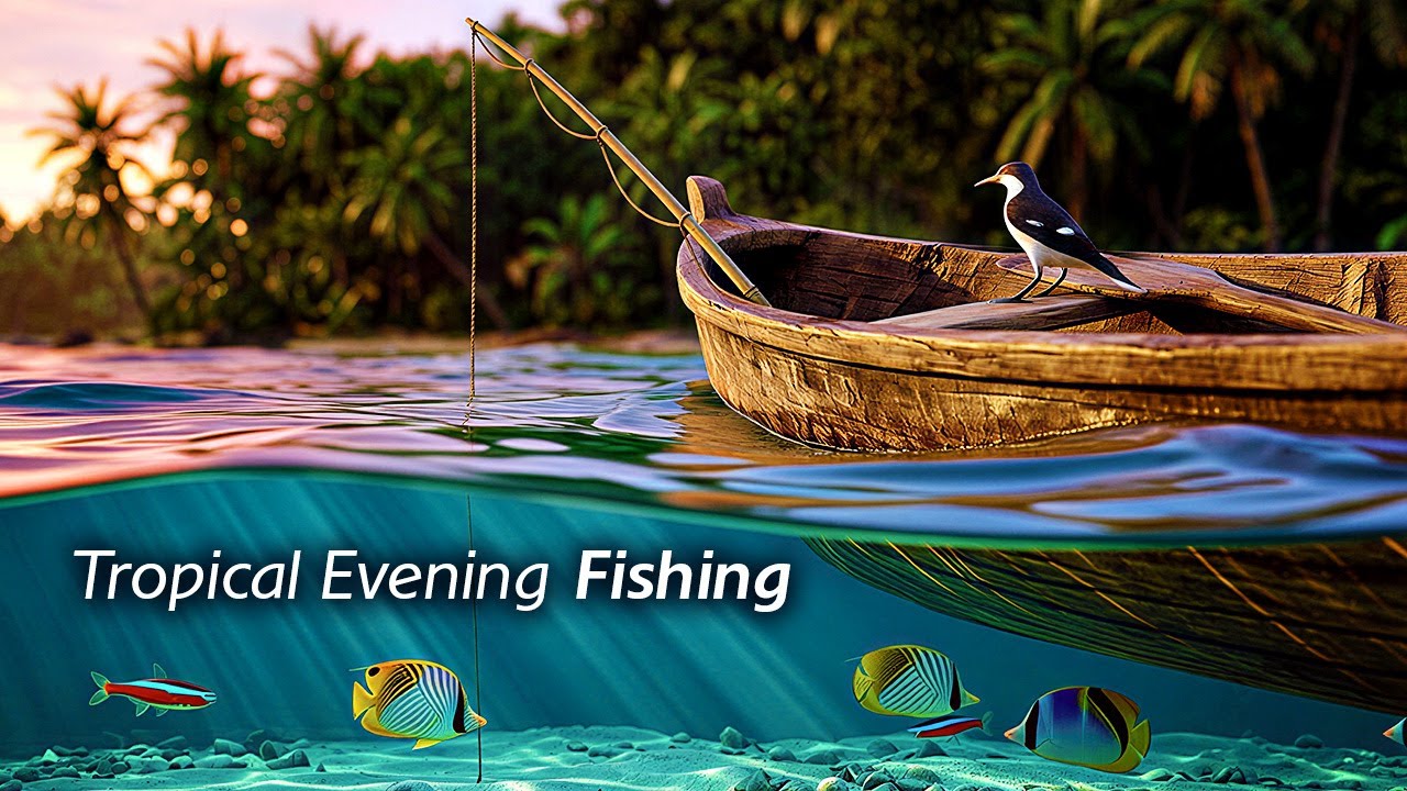 Tropical Paradise Fishing | Calm Above & Below Ocean Ambience (2 Hours)