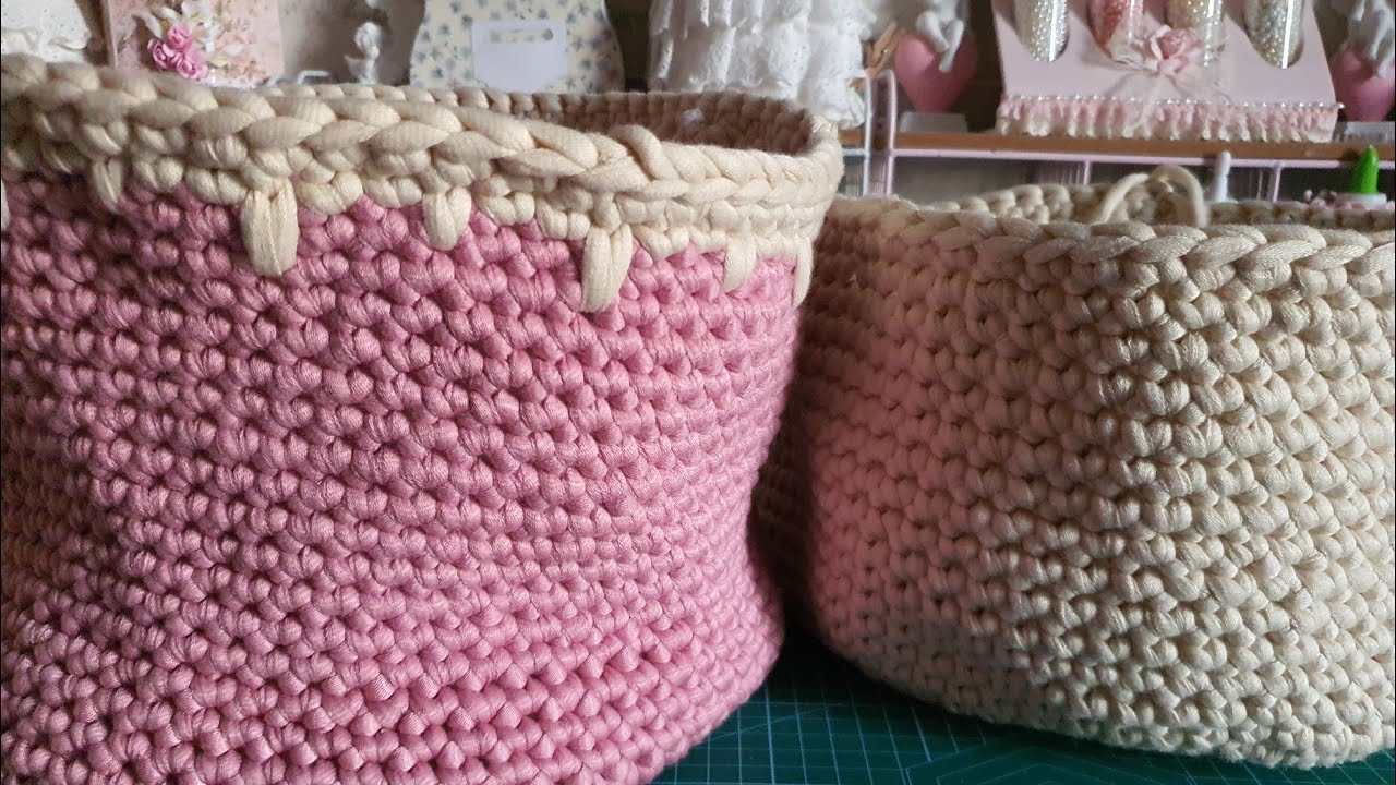 #tuto #crochet #Action #shabby Panier crochet avec fil Action😊