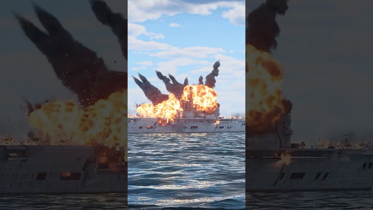 Terrifying Ballistic Missile Strike On Powerful USS Warship