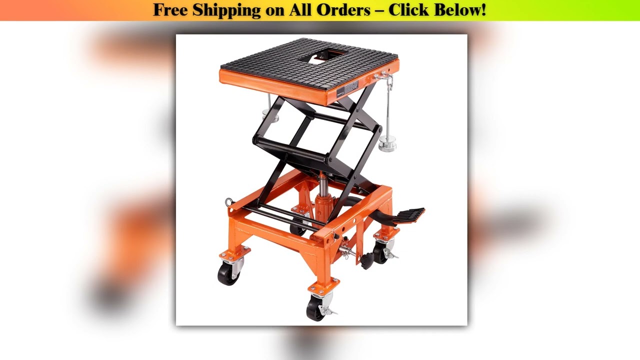 SucceBuy Hydraulic Motorcycle Lift Table 350 LBS Motorcycle Scissor Jack Lift Hydraulic