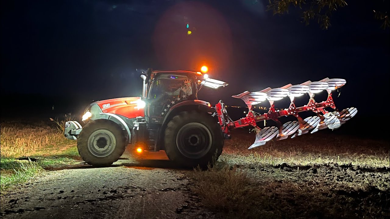 Case maxxum 125 ünlü  5li 16 lı dönerli pulluk tarla sürümü
