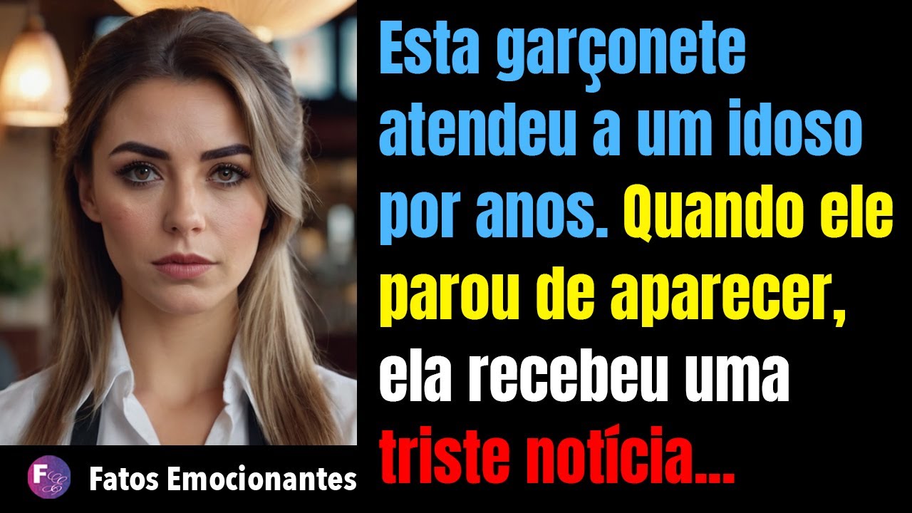 UMA GARÇONETE ATENDE UM IDOSO DURANTE ANOS. QUANDO NÃO APARECEU, ELA RECEBEU UMA TRISTE NOTÍCIA