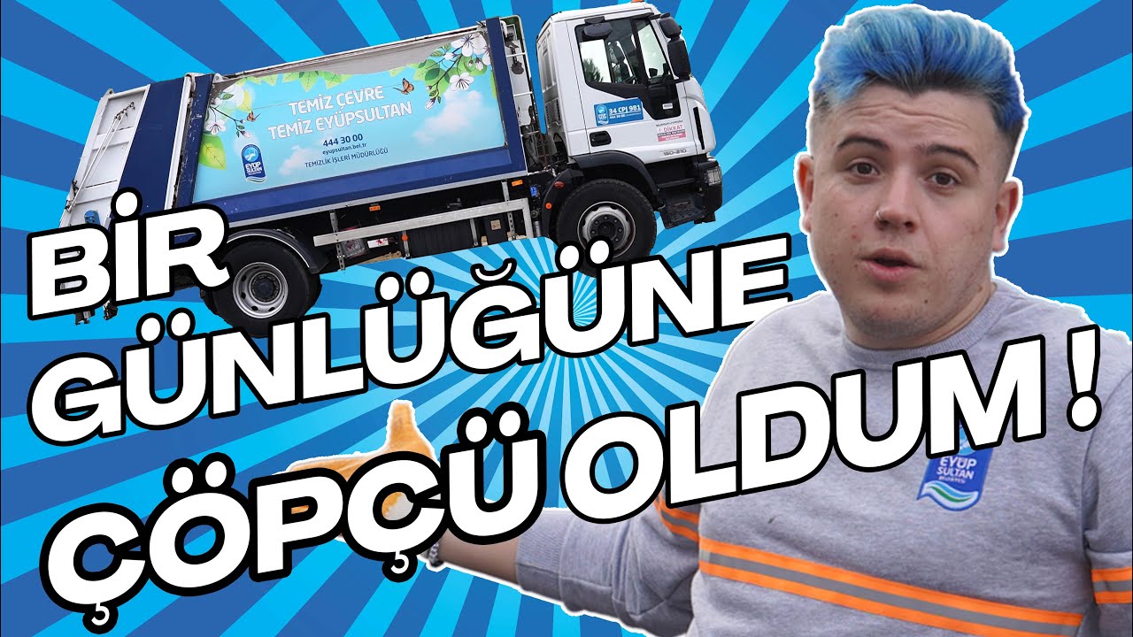 1 GÜN BOYUNCA ÇÖPÇÜ OLMAK ! (  Çöp Kamyonu ile Çöp Topladım ! ) #YiyorsaYap