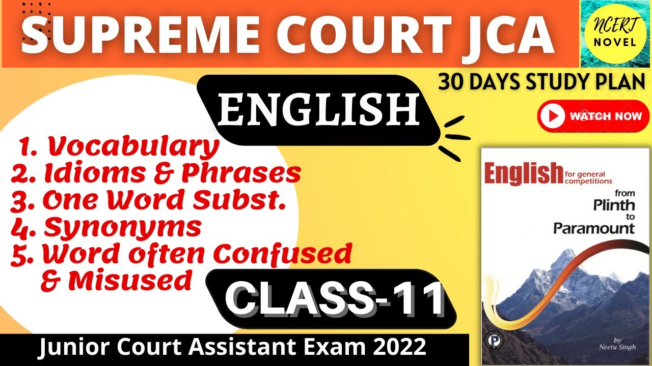 Supreme Court JCA English Classes | Junior Court Assistant English Preparation | SCI JCA English