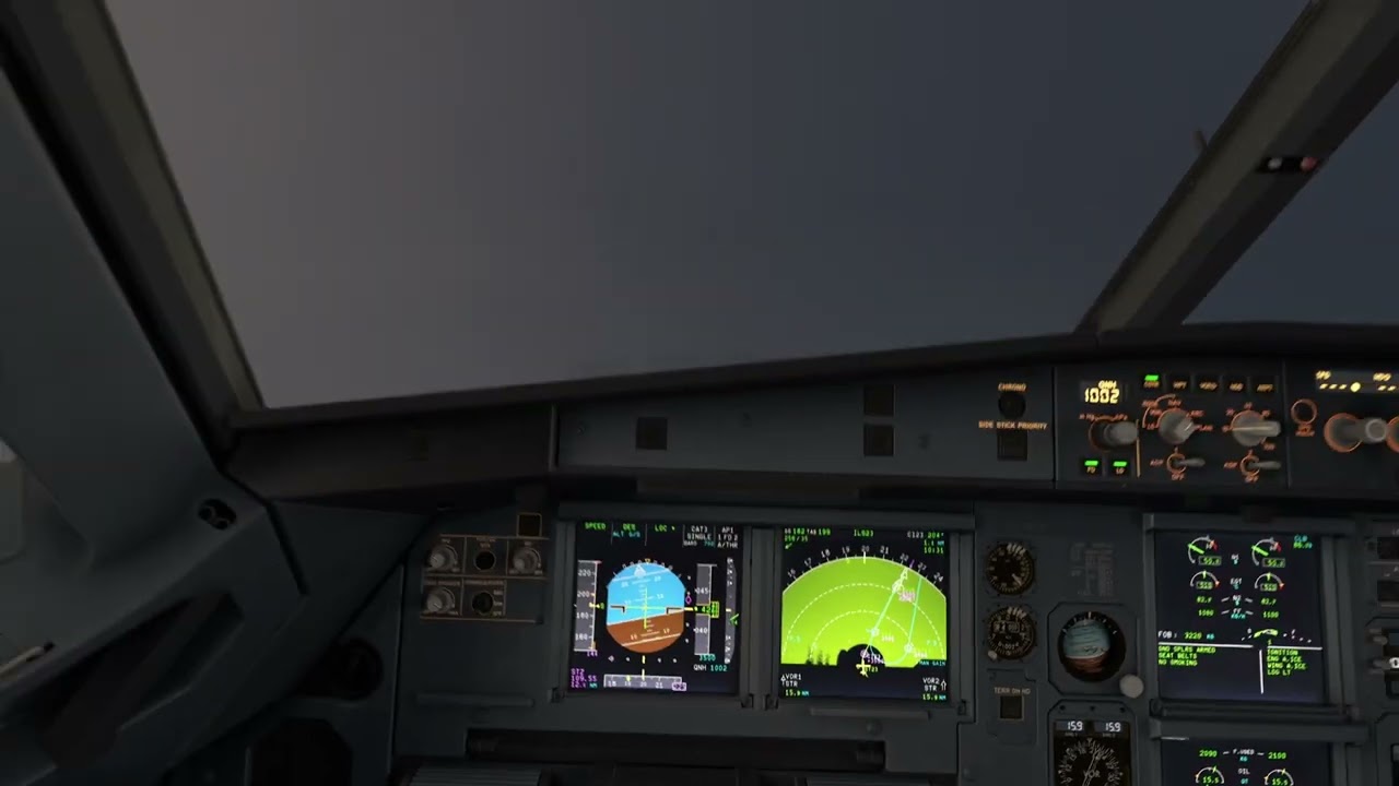 Stormy Approach LFST (Strasbourg) ILS RWY 23.