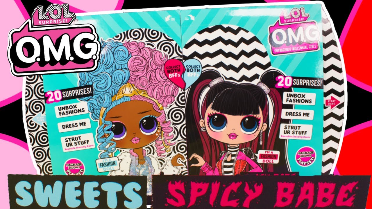 OMG Sweets and Spicy Babe Unboxing Sugar and Spice Dolls