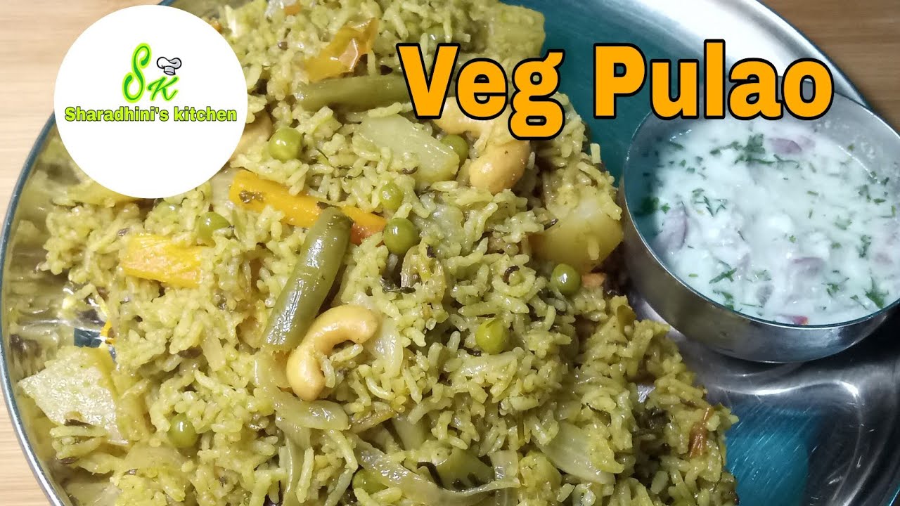 Veg Pulao Recipe/Best Pulao Recipe/Pressure cooker Pulao/Sharadhini's kitchen