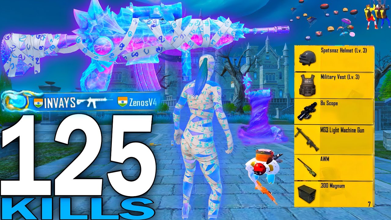 125 KILLS!🥶BEST LOOT GAMEPLAY with MUMMY SET😍PUBG MOBILE - BGMI