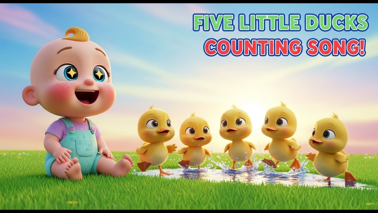 Learn Numbers 1–5 🦆 | Five Little Ducks for Toddlers