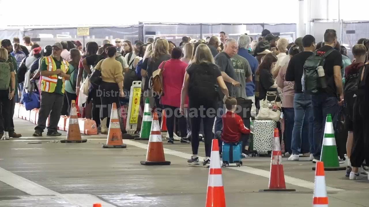 Travelers encounter long waits at some airports as DHS shutdown affects security checkpoints