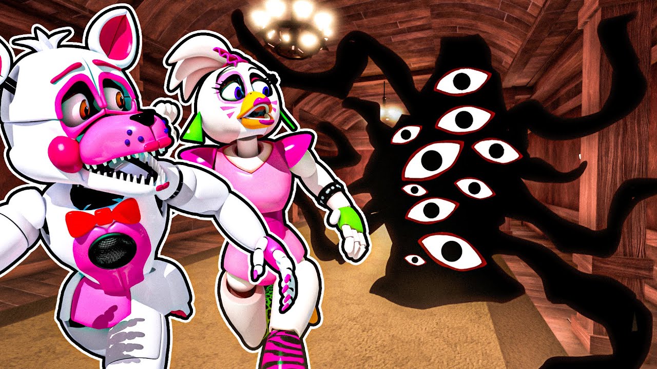 Escaping The DOORS in Roblox OVERNIGHT with Glamrock Chica and Funtime Foxy