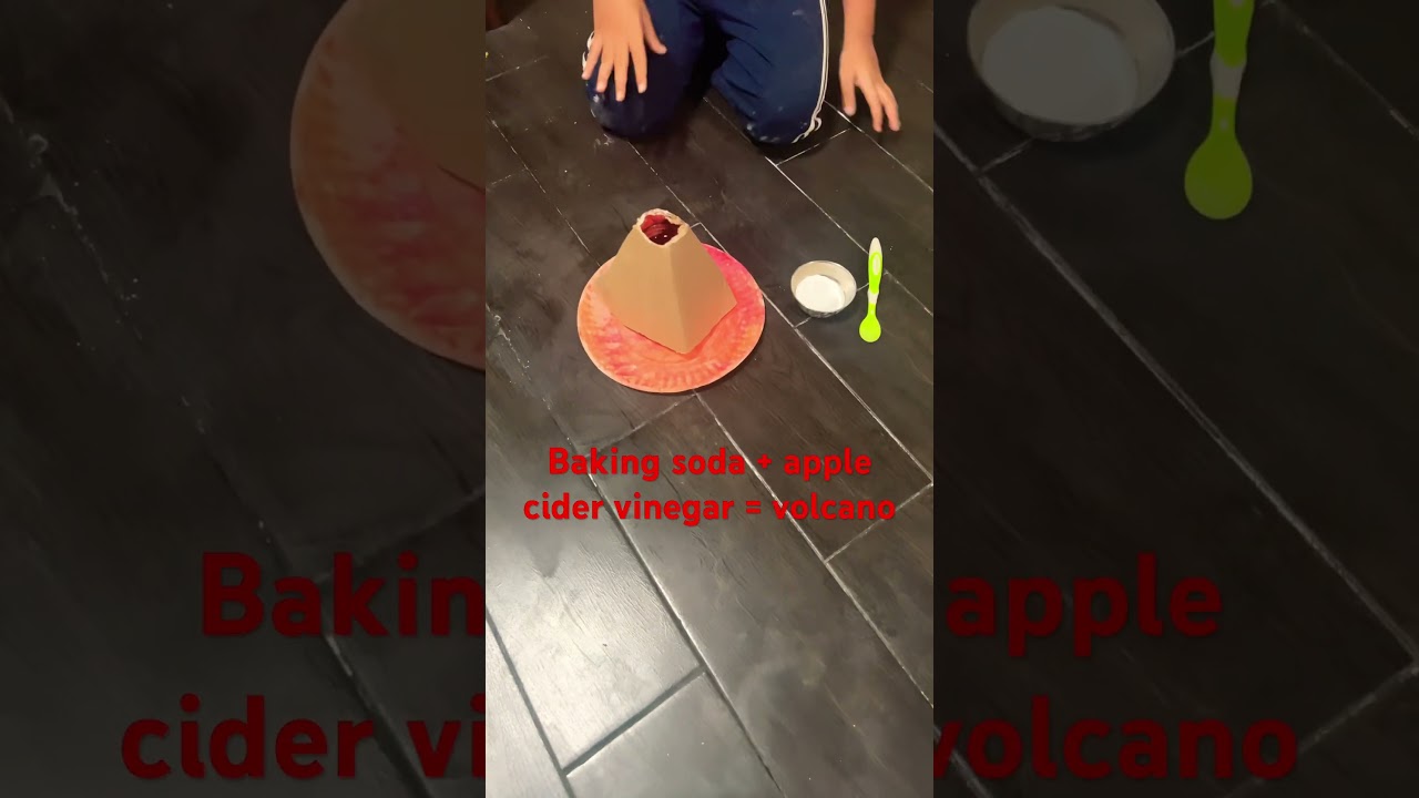 Volcano using baking soda and vinegar. #ayaanshjoshi #creativeideas